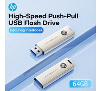 TEMU Memoria USB de metal HP de 32GB/64GB/128GB/256GB, memoria flash USB 3.2 de velocidad de 120 MB/s, interfaz de empuje- fácil de transportar, para PC y automóvil