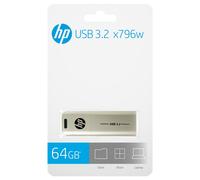 TEMU Memoria USB HP X796W con USB 3.2, Disponible en 64GB, 128GB y 256GB, con un Diseño Metálico para Uso en .