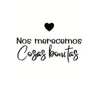 TEMU Merecemos Cosas Hermosas - Pegatina para Espejo y Ventana con Elegantes en Vinilo, Adecuada para Coche, Baño, Decoración - Decoración con de Afirmación