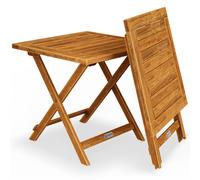TEMU Mesa Auxiliar CASARIA® de Madera, Plegable y Totalmente Ensamblada, Capacidad de Carga de 80Kg, 46X46Cm, Resistente a , para , , , Mesa Pequeña, Mesa de , Mesa de Jardín