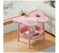 TEMU Mesa de Café de con Almacenamiento de Capa - Mesa de Plástico Portátil y Ahorradora de , Ideal para Sala, Dormitorio u Oficina - Fácil Montaje, Mueble Art Deco con Diseño de y Estante Inferior