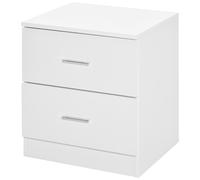 TEMU Mesa de noche HOMCOM, 2 cajones, manija de aleación de aluminio, diseño moderno, mesa lateral, mesa auxiliar de sofá, 45 x 39,5 x 49 cm,