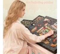 TEMU Mesa de Rompecabezas Portátil Navideña 6 en 1 con Soporte y Cubierta, Tablero de para Rompecabezas - Mesa de Rompecabezas con Cajones Capacidad para 1500 piezas para Organización de Rompecabezas