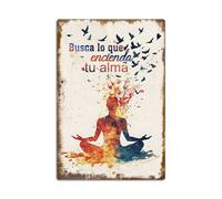 TEMU Metálico Vintage de 1 Pieza con en Español " lo que tu " - para Pared para Hogar, Granja, Café, Decoración de Club, Ideal como Regalo, Decoración de Pared Metálica