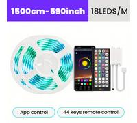 TEMU Mexllex 1pc Tira de Luces LED RGB, Control por APP DC24V con Cinta de 44 Teclas, Función de Temporizador y Cambio de , para Iluminación de de TV en Habitaciones Infantiles (Enchufe EU)