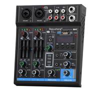 TEMU Mezclador de audio USB profesional Depusheng de 4/6 , consola de sonido, grabación en PC, entradas XLR y RCA, ideal para streaming, karaoke, fiestas, caseros y regalos de Navidad.