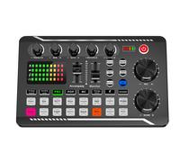 TEMU Mezclador de audio y interfaz profesional todo en uno diseñado para podcasting, con efectos de mezclador DJ y un cambiador de voz, ideal para streaming, juegos y uso con PC y smartphones