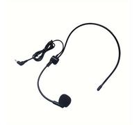 TEMU Micrófono con concha de con brazo ajustable con cable de 3.5 mm para , , educación, coaching, guías turísticos y presentaciones