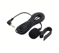 TEMU Micrófono de Audio para Auto con Clip y Conector Jack 3.5mm, Mic Estéreo Mini Cableado Externo, 118.11 Pulgadas Largo Profesional