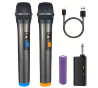 TEMU Micrófono inalámbrico fácil de transportar, para en interiores como en exteriores, como reuniones familiares, discursos, , karaoke,