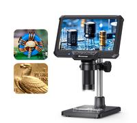 TEMU Microscopio Digital de 7 Pulgadas, Microscopio de Video HD de 16MP para Soldadura, Monedas, PCBs y Uso Adulto