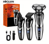 TEMU MIGUAN Kit de Eléctrico - Afeitadora Multifunción, Recortador de Nariz y para Patillas con Pantalla Digital, Portátil para Barba, Bigote y Cejas - Regalo Ideal a Todas Partes