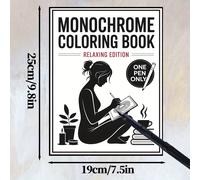 TEMU Mindfulness : Una colección de libros para colorear para adultos con ilustraciones y diseños fáciles, calmados y sin prisas, ¡utilizando un solo color! para adultos