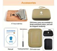 TEMU MINGYQOU Kalimba de 41 teclas, piano de , teclado acústico de madera de , instrumento musical cromático con afinación , diseño de , para principiantes y .