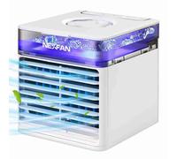 TEMU Mini Aire Acondicionado Portátil USB Klack® - Climatizador 4 en 1: Humidificador, Ventilador, Purificador y Luz Nocturna | Depósito 500ml, 3 Velocidades y Enfriamiento con Hielo