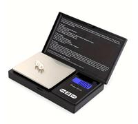 TEMU Mini Báscula de Joyería 0.01G Electrónica de Acero Inoxidable Digital de Bolsillo de Gramos Dorados Báscula Portátil de Cocina y Postal, Herramienta de Pesaje de Báscula Digital Multifuncional