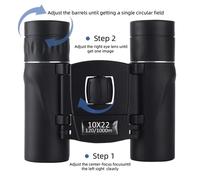 TEMU Mini binoculares plegables 10X22 HD para niños - Ideales para actividades al aire libre como la observación de aves, camping y regalos de viaje