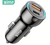 TEMU Mini Cargador de Coche Rápido Tipo-C USB, Adaptador Inteligente para Carga Súper Rápida de Teléfonos Móviles en el Auto