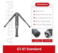 TEMU mini de aleación de aluminio AMBITFUL GT-03/GT-07 con soporte para cardán, universal de 1/4, de escritorio portátil, de , con estabilizador de cámara y teléfono