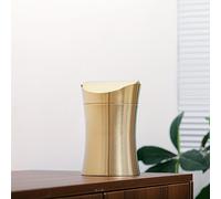 TEMU Mini de Basura para Hogar y Oficina con , Acero Inoxidable 304, 1.5L Dorado para Escritorio o Encimera