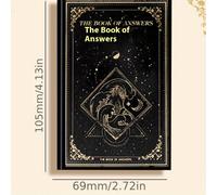 TEMU Mini Edición de Bolsillo de "El Libro de las Respuestas" - Cubierta Retro con Diseño Nocturno Estrellado Dorado y , Ilustración del y Estrellas, Cuaderno para Relajación y Visión Profunda