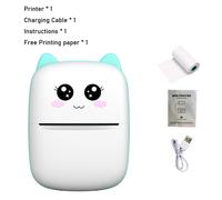 TEMU Mini Impresora Térmica, Etiquetadora Inalámbrica, de Un Solo Color, Recargable USB con Batería de Litio 1200mAh, Compatible Térmico, Conectividad Inalámbrica para Imprimir Fotos y Dibujos