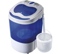 TEMU Mini Lavadora Portátil con Centrifugado, Camping, Capacidad Ropa 3Kg, Ideal Viajes, Caravanas Camper y Autocaravanas, Carga , Consumo Agua y Energía