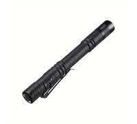 TEMU Mini linterna LED, diseño de bolígrafo con clip, funciona con pilas AA, para acampar, senderismo, pesca - Aluminio duradero, y , no pilas