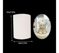 TEMU Mini Molde de Silicona de Oso de Peluche - Kit DIY para Hacer Velas 3D, Moldes de Osos Tejidos y Yeso