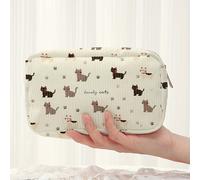 TEMU Mini Neceser con Estampado de Perro, Portátil para Baño/Viajes, Ideal para Guardar Cosméticos para Hombres Como para Mujeres.