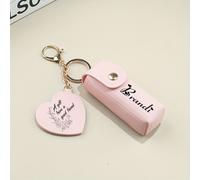 TEMU Mini para Mujer con Porta Lápiz Labial - Estuche Portátil de Cuero Sintético con Anilla, Organizador Compacto Ideal para Regalo de San Valentín, Accesorio Diario (Novia, , Hermana)