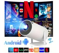 TEMU Mini Proyector 720P, Soporta/Descodifica 4K, Compatible con , WiFi 6 BT5.2, Rotación de 180°, Proyector Compacto en Casa con Corrección Automática de Keystone