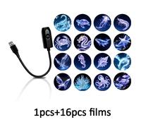 TEMU Mini proyector USB portátil con patrones de mundo , ballenas y estrellas. Proyector LED de la serie marina. Proyector decorativo para dormitorio para citas de . Para acampar.