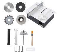 TEMU Mini sierra de mesa, 7 velocidades, sierra de mesa de precisión portátil con protector de acrílico transparente ajustable, adecuada para proyectos de carpintería de bricolaje