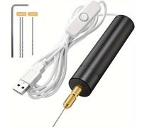 TEMU Mini Taladro Eléctrico Multifuncional para Hogar, Herramienta de Perforación de Perlas Manual DIY, Mini Taladro Eléctrico