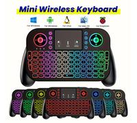 TEMU Mini Teclado Inalámbrico con Touchpad | 2.4GHz y Dual Inalámbrico, Retroiluminación de , Teclas Multimedia - Compatible con , Smart TV, PS3, Proyector y ¡Más!