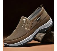 TEMU Mocasines Cómodos para Hombre: Zapatillas Slip-On de Punto Transpirables de Color Sólido, Ideales para Actividades al Aire Libre con un Diseño Casual de Gruesa