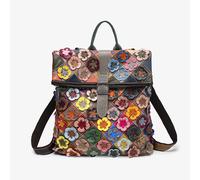 TEMU Mochila de Flores a , Parche Colorido, Estilo Lattice para Uso Diario y Senior