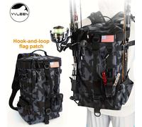 TEMU Mochila de Pesca con Portacañas, Mochila Grande para Equipo y Accesorios de Pesca, Bolsa Organizadora Conjunto Completo