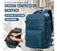 TEMU Mochila de Viaje con Compresión al Vacío 40×20×25 para Cabina de Avión (Sin Bomba de Vacío) para Hombres y Mujeres, Mochila de de 35L con para Trolley