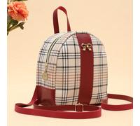 TEMU Mochila Elegante para Mujer, Mini Bolso a Cuadros con Bloques de Color, Bolso Pequeño Estilo Escolar con y Casual