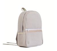 TEMU Mochila escolar grande a cuadros de color sólido, ideal para casuales variados. Una bolsa de viaje , espaciosa y con estilo, para adolescentes.