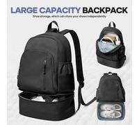 TEMU Mochila para Exteriores 2025 Nueva Gran Capacidad Multifuncional Bolso de Portátil con Compartimento para Zapatos para Deportes, Fitness, Senderismo, Montañismo, Natación y Running Unisex