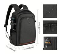 TEMU Mochila portátil de PULUZ para exteriores, resistente a rayones, con estabilizador de cámara PTZ de , bolsa de cámara con cubierta de lluvia para cámara digital, DJI -SC / -S (negro)