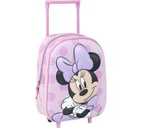 TEMU Mochila Trolley Minnie Mouse Disney Original con Ruedas y Asa Extensible | Mochila Minnie Escolar Infantil Rosa con Preescolar Niñas