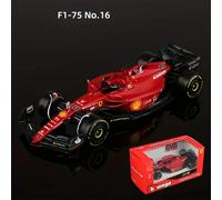 TEMU Modelos de Burago a 1:43 de Ferrari 2022 F1-75 #16 y #55, réplicas de coches de aleación fundida a presión, juguetes de coleccionables de carreras