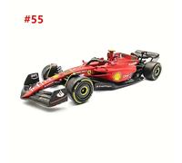 TEMU Modelos de Coches de Fórmula 1 de Ferrari F1-75 #16 & #55 a 1:43 de Bburago - Coches de Colección de Aleación de Lujo, Resistentes al , Rojos