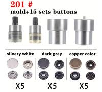 TEMU Molde 201# + Juego de botones - Requiere instalación en máquina de prensa manual ( producto no máquinas de prensa manual) - Adecuado para abrigos, bolsos, etc. Uso de ropa y accesorios variados