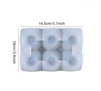 TEMU Molde de arcilla para resina epoxi de cristal, para huevos, molde de silicona con 6 compartimentos para almacenamiento de huevos, adecuado para la fabricación de manualidades de arcilla