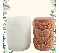 TEMU Molde de de Vela de la Serie Jardín - Regalo para de San Valentín, Decoración Única para el Hogar, Adorno de Mesa, Ideal para Hacer Velas